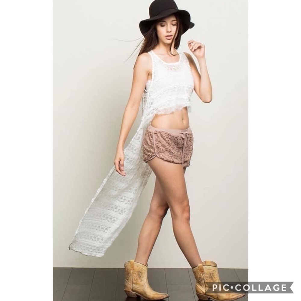 OUT OF STOCK C̺͆L̺͆E̺͆A̺͆R̺͆A̺͆N̺͆C̺͆E̺͆  POL High Low Knit Cover Up Top